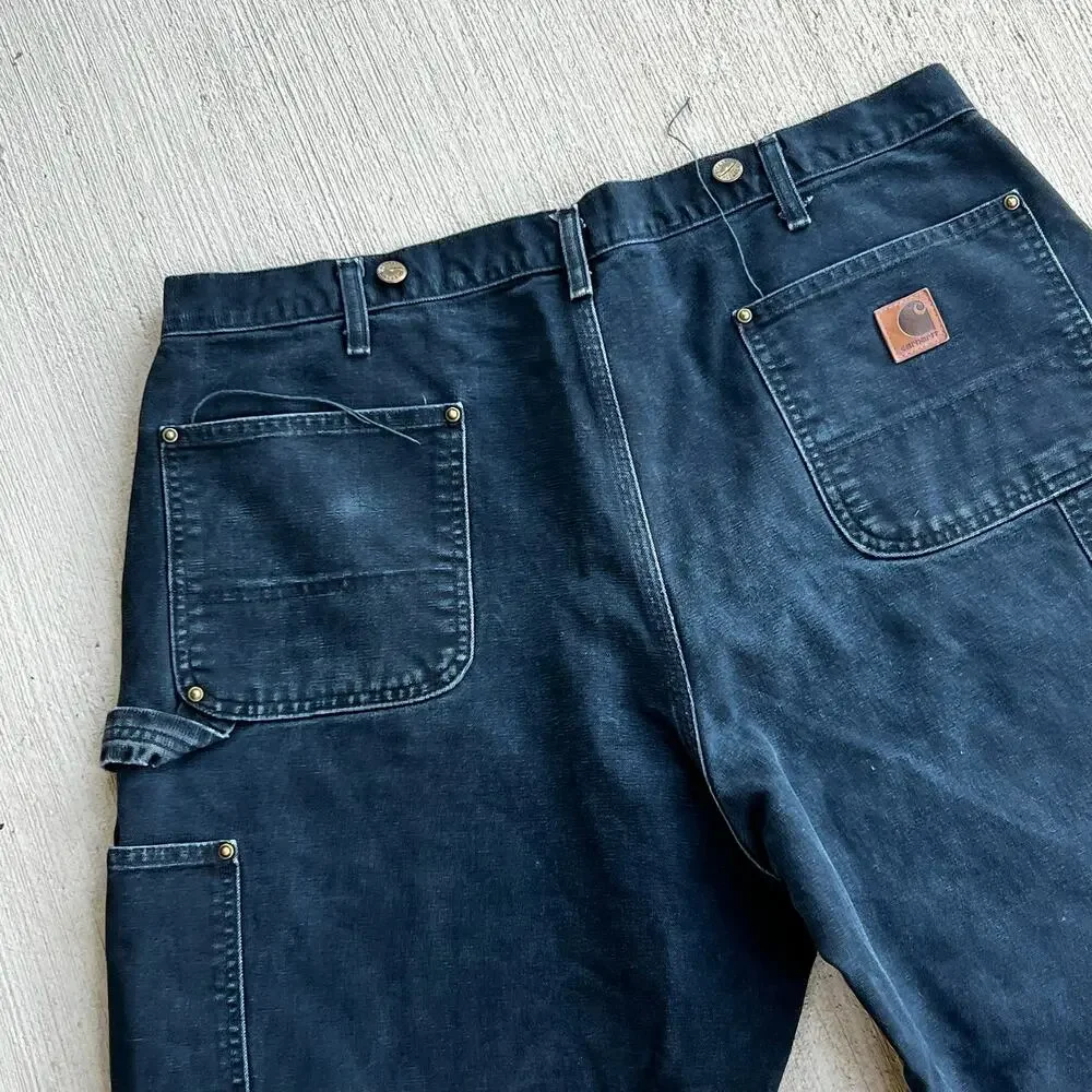 Carhartt black double knee work wear carpenter shorts